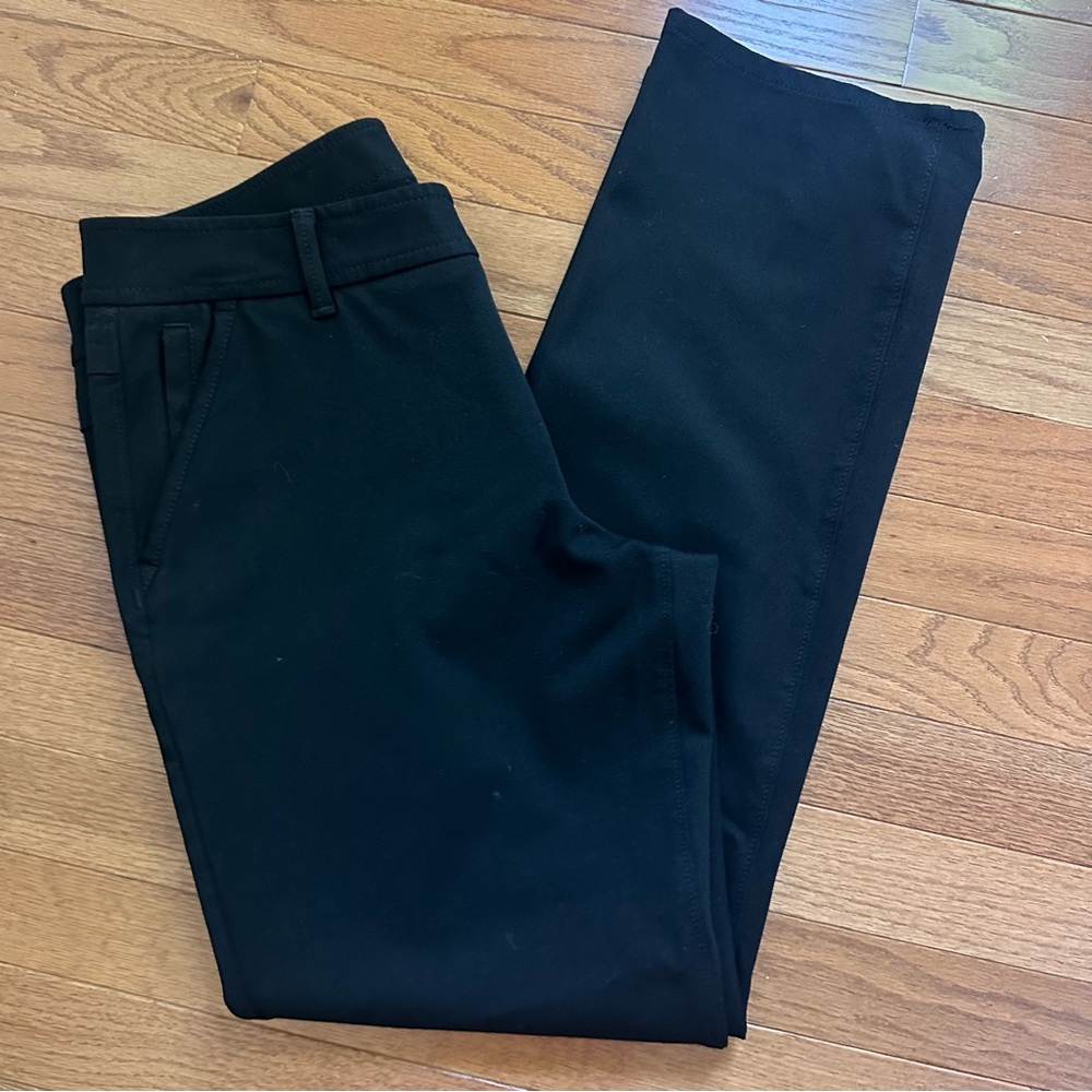 Eddie Bauer Pants Stretch Womens 10 Straight Leg Black Office Classic